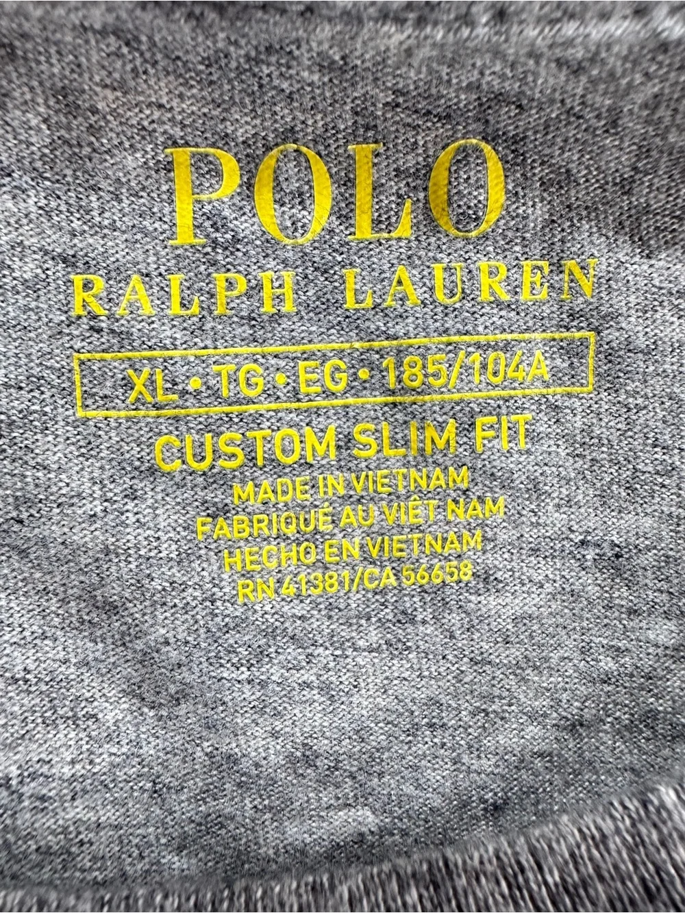 Polo by Ralph Lauren Heather Gray Crewneck Polo Logo Tee